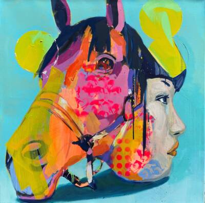 Marc Taschowsky, Fragment, 2024, Öl auf Leinwand, 110 x 110 cm 